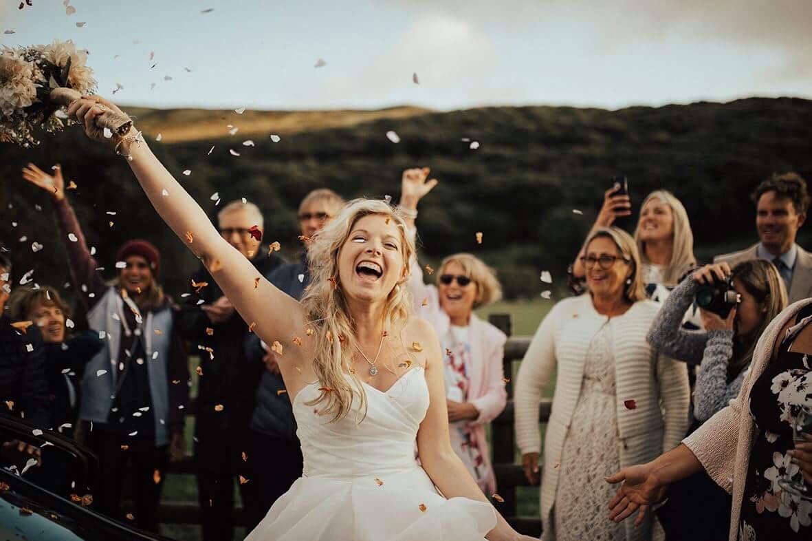 happy bride