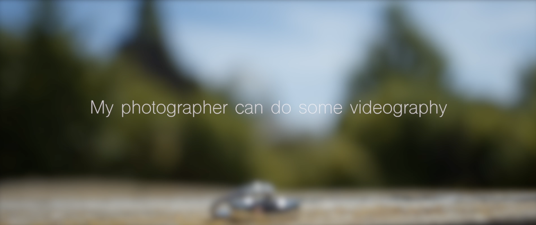 My photographer can do some videography My photographer can do some videography