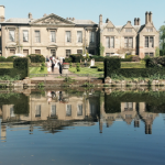 Coombe Abbey in sunset Picture of Tom holding a video camera