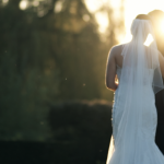 Bride & Groom at sunset Picture of Sarah holding a camera
